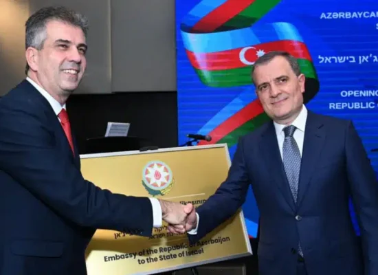 Foto apertura embajada de Azerbaiyán en Israel