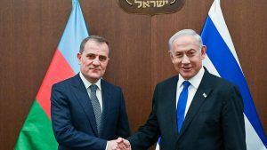 Ilham Aliyev y Benjamín Netanyahu
